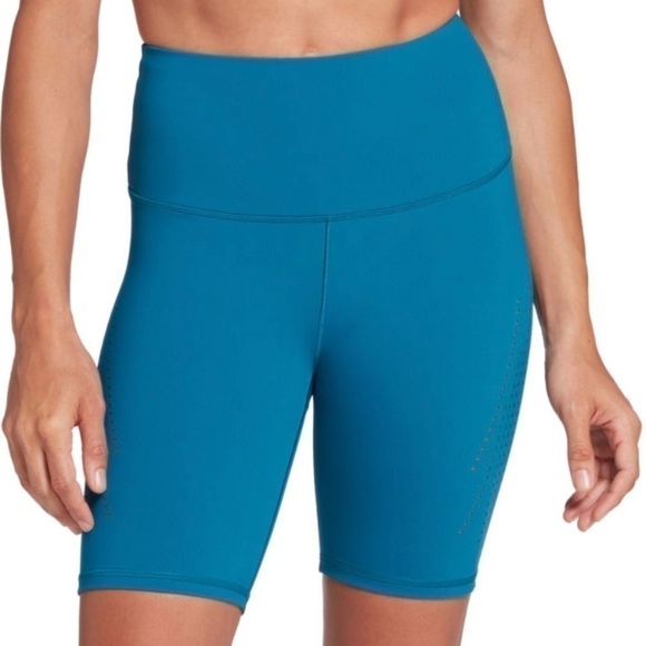 Calia Power Sculpt Perforated Bike Shorts Blue Size Small - Picture 1 of 11